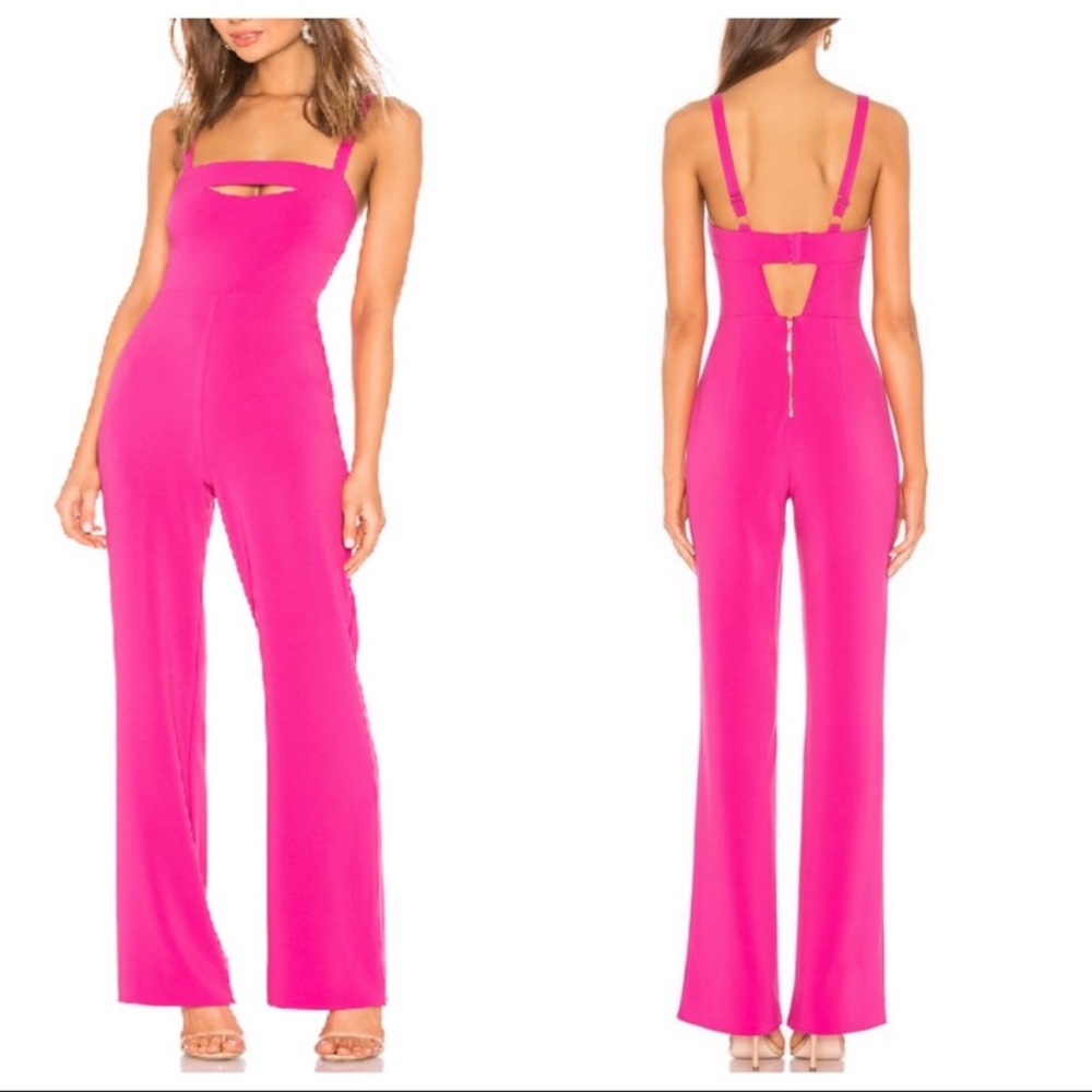 x Naven Rose Jumpsuit in Bright Pink